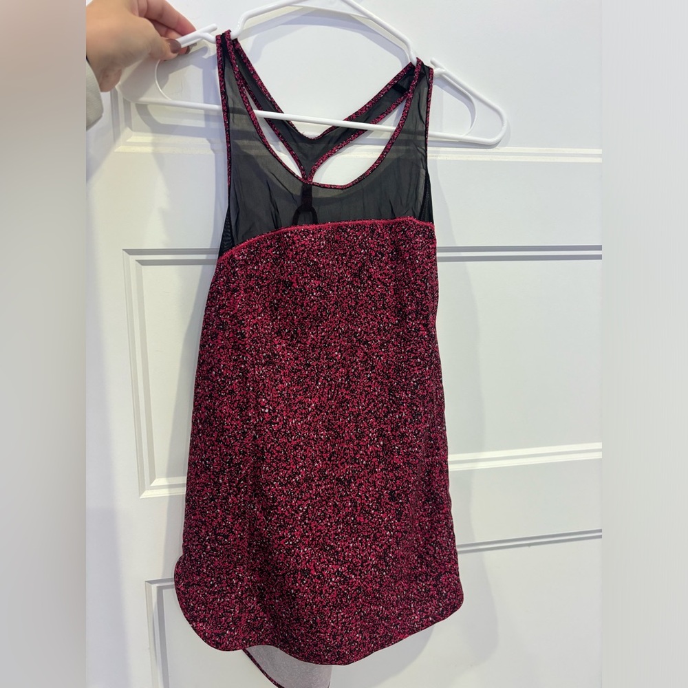 lululemon athletica Pink and Black Tank Top